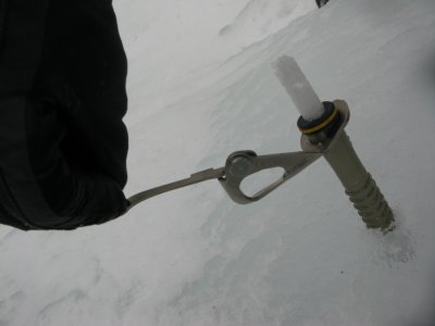 Looking at placing ice screws